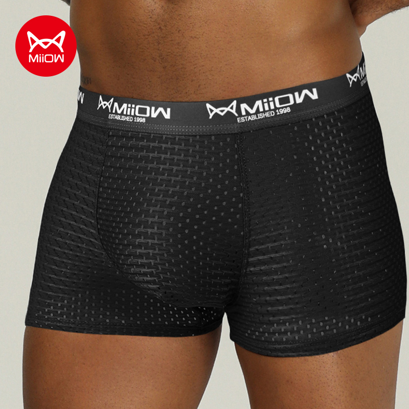 Boxer Shorts Modal - MiiOW-ropa interior de malla para hombre,