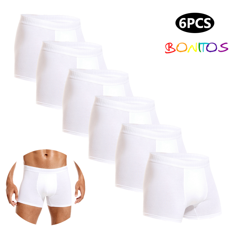 6 uds bragas blancas para homb - Boxer Brief Pack Cotton reseña y precio