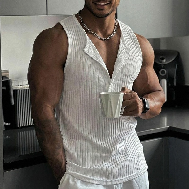 Camiseta deportiva sin mangas  - Tank Top Ribbed reseña y precio